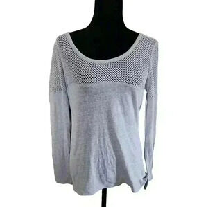 Lorna Jane Womens Gray Carter Long Sleeve Shirt M